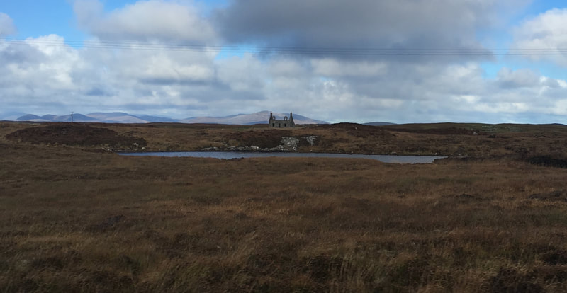 North Uist has experienced a significant human population decline over the past 200 years illustrated by abandoned cottages in the landscape.